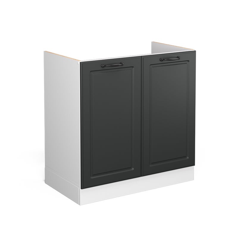 Vicco Szafka pod zlew R-Line, Antracytowy domek wiejski, 80 cm bez blatu roboczego