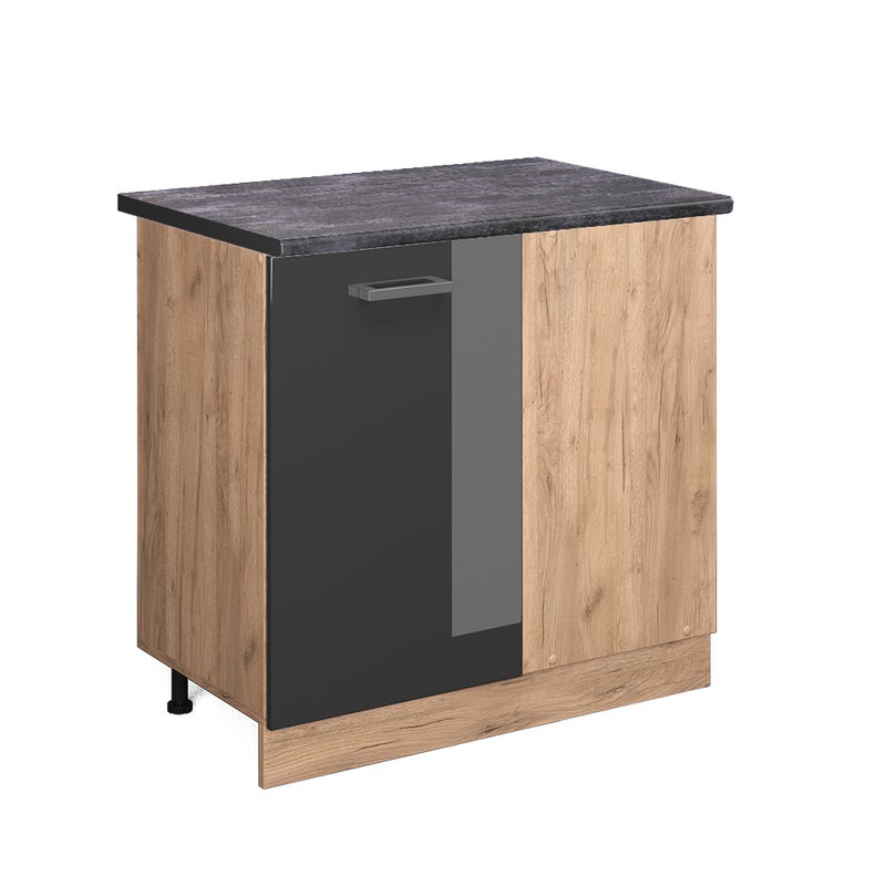 Vicco Szafka narożna R-Line, Antracyt wysoki połysk, 86 cm , BP Antracyt