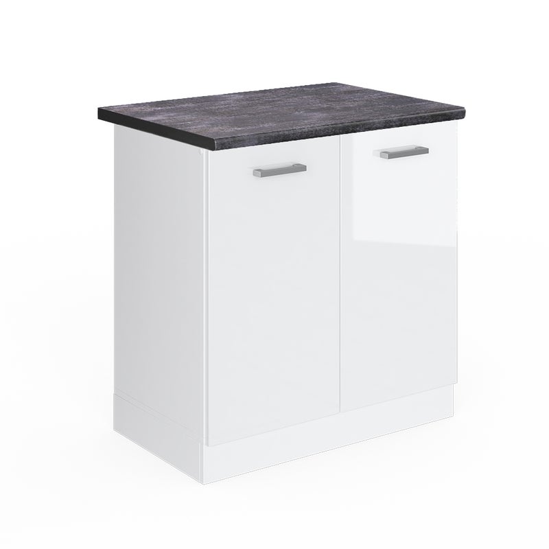 Vicco Szafka pod zlew R-Line, Biały wysoki połysk, 80 cm , BP Antracyt