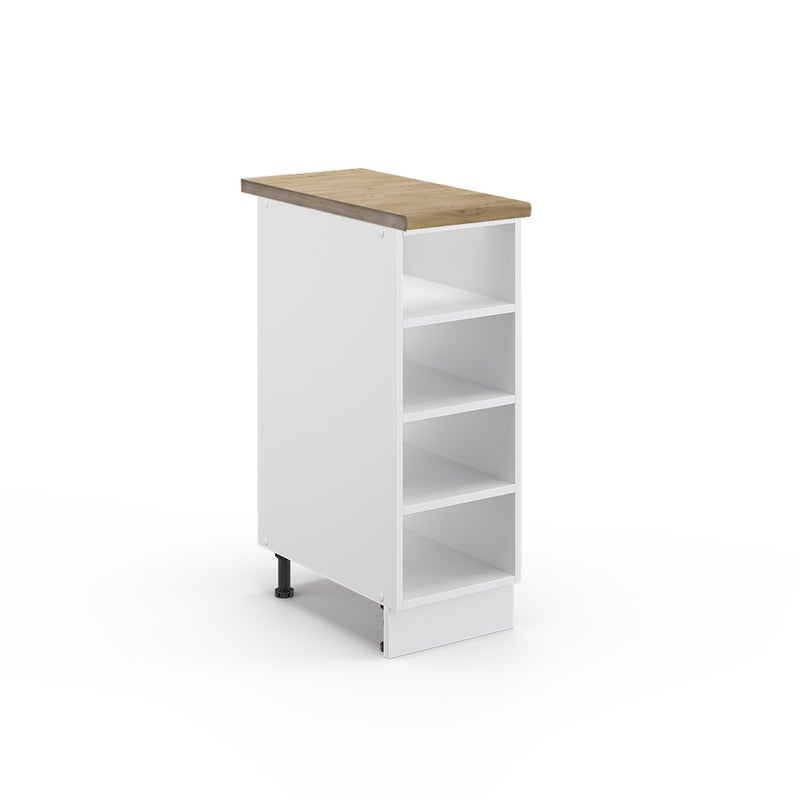 Vicco Półka kuchenna Fame-Line, Biały, 30 cm , BP Dąb