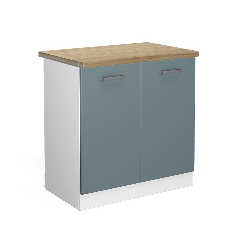 Vicco Szafka pod zlew R-Line, Niebiesko-szary, 80 cm , BP Dąb