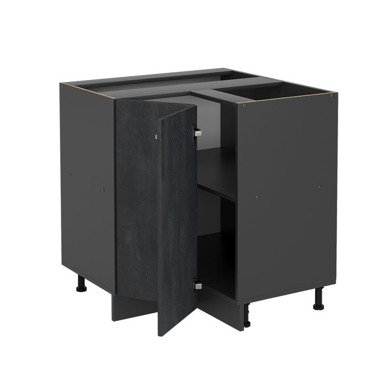 Vicco Szafka narożna R-Line, Czarny beton, 75.6 cm BP Dąb