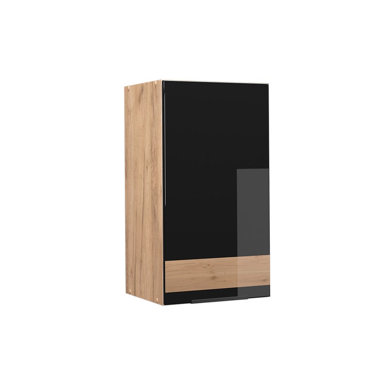 Vicco Szafka ścienna Fame-Line, Czarny dąb wysoki połysk, 40 cm