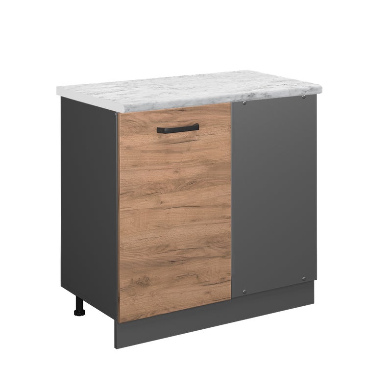 Vicco Szafka narożna R-Line, Złoty dąb energetyczny, 86 cm BR Marmur