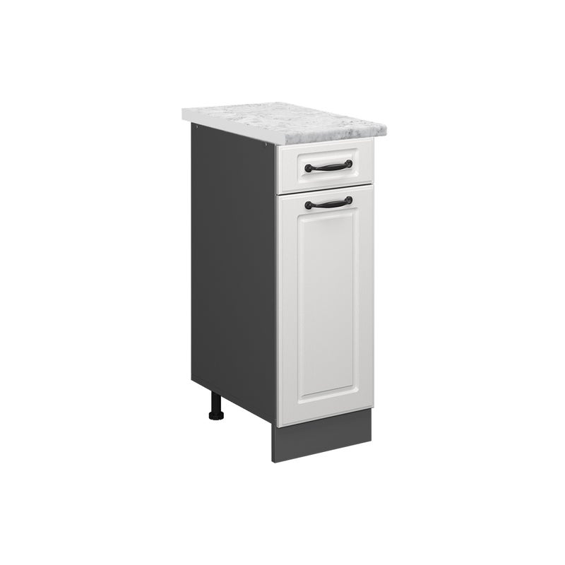 Vicco Szafka dolna do kuchni R-Line, Biały domek wiejski, 30 cm BR Marmur