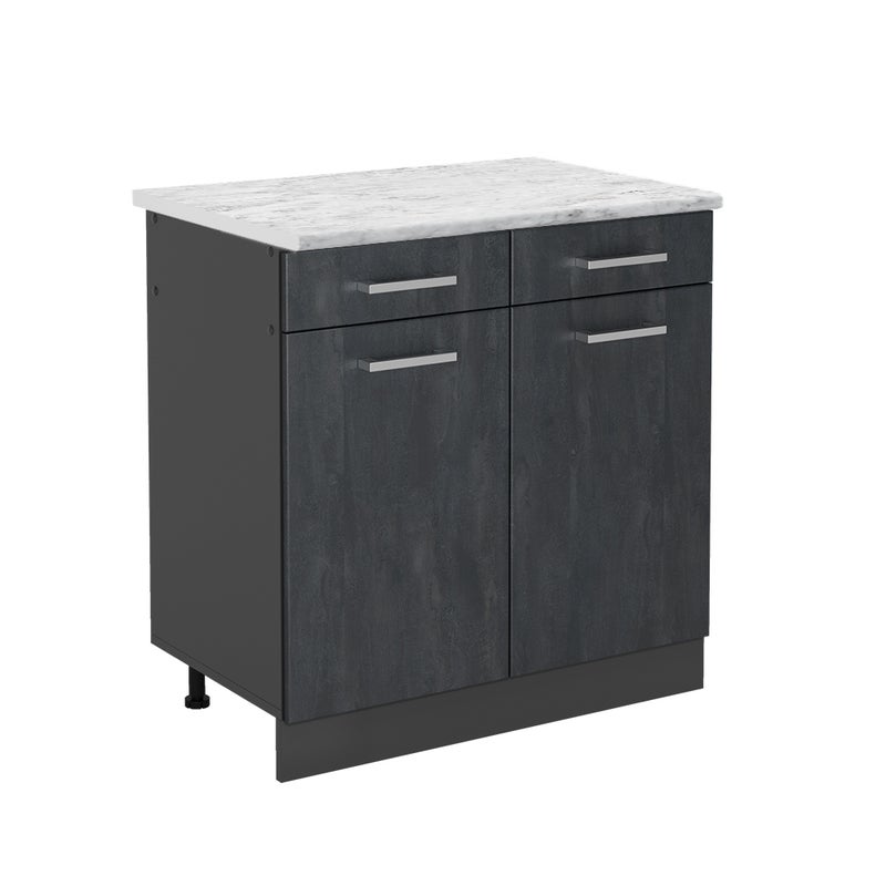 Vicco Szafka dolna do kuchni R-Line, Czarny beton, 80 cm BP Marmur