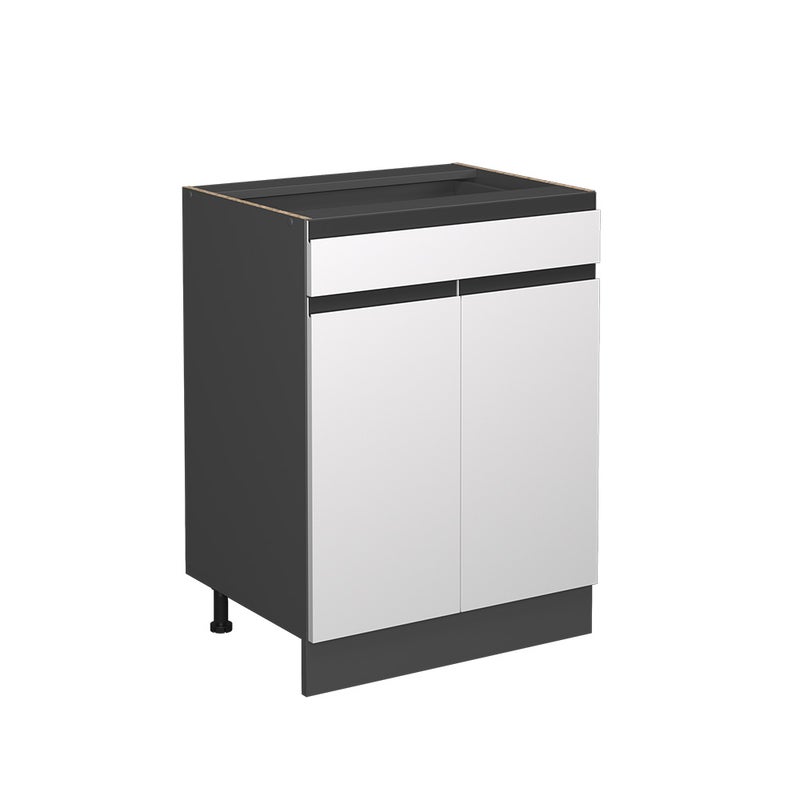 Vicco Szafka dolna do kuchni R-Line, Biały, 60 cm J-Shape, z szufladą, bez blatu roboczego