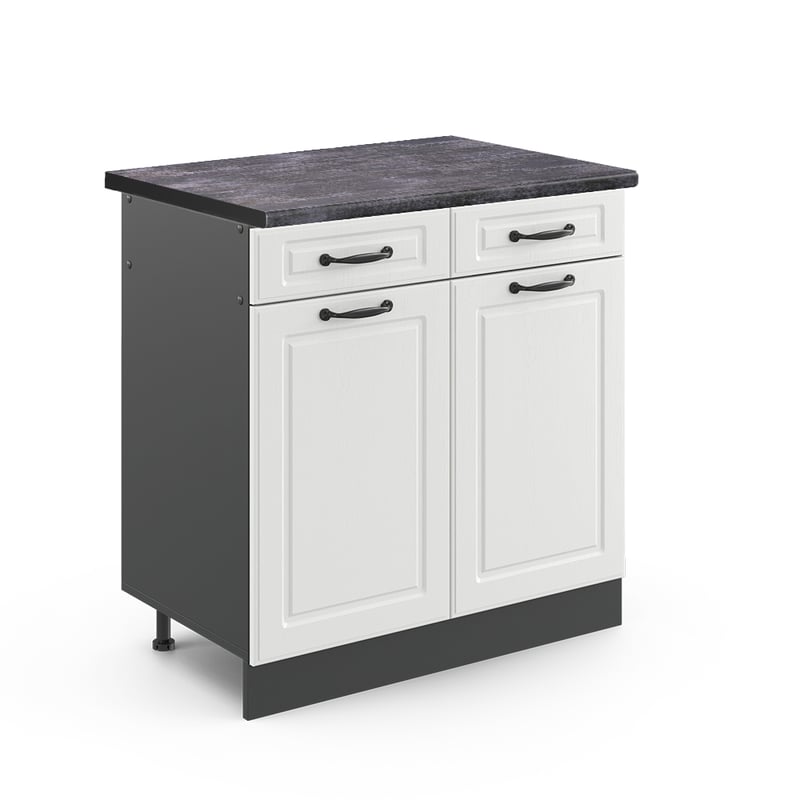 Vicco Szafka dolna do kuchni R-Line, Biały domek wiejski, 80 cm , BP Antracyt