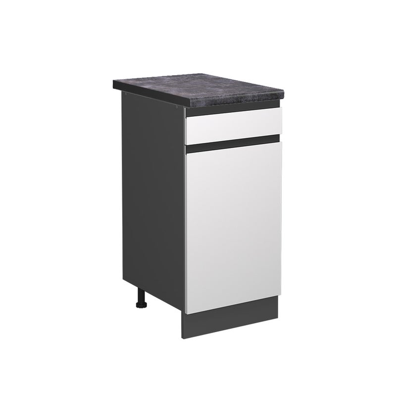 Vicco Szafka dolna do kuchni R-Line, Biały, 40 cm J-Shape, BP Antracyt
