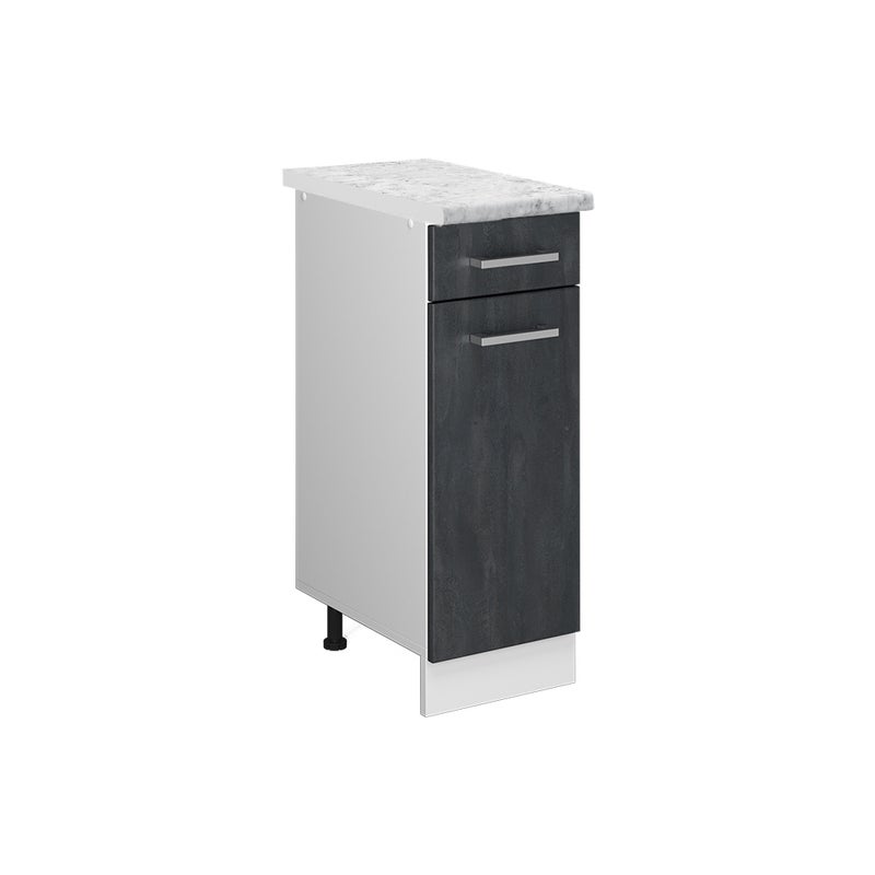 Vicco Szafka dolna do kuchni R-Line, Czarny beton, 30 cm BP Marmur