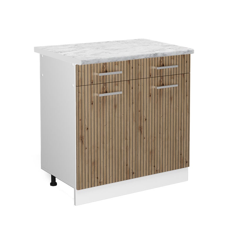 Vicco Szafka dolna do kuchni R-Line, Dąb rzemieślniczy, 80 cm , BP Marmur