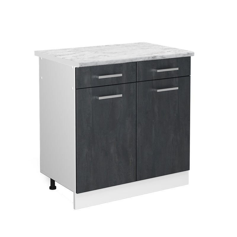 Vicco Szafka dolna do kuchni R-Line, Czarny beton, 80 cm BP Marmur
