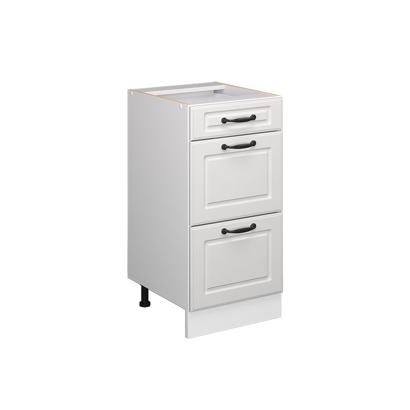 Vicco Szafka dolna do kuchni R-Line, Biały domek wiejski, 40 cm z szufladami, bez blatu roboczego