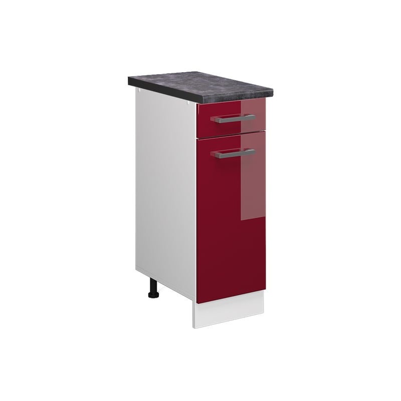 Vicco Szafka dolna do kuchni R-Line, Czerwony połysk, 30 cm , BP Antracyt