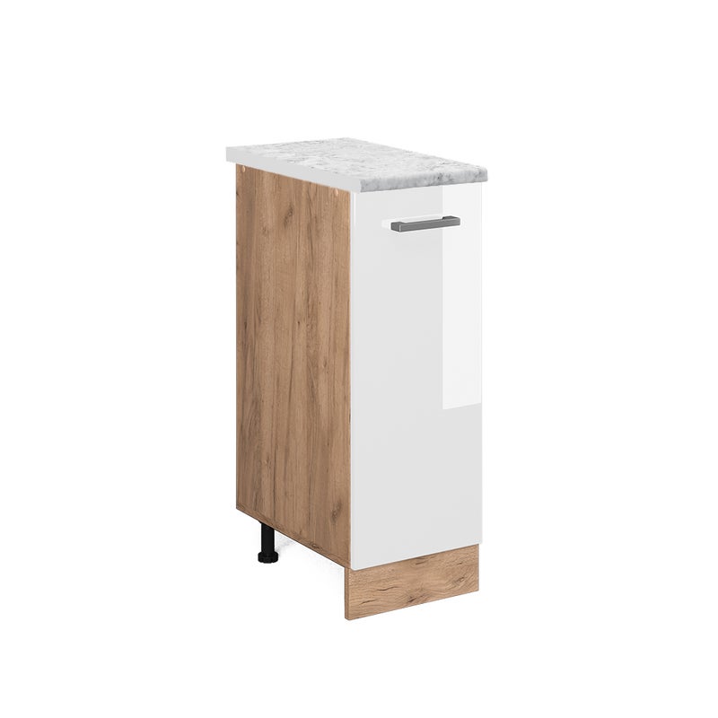 Vicco Szafka apteczna R-Line, Biały wysoki połysk, 30 cm BR Marmur