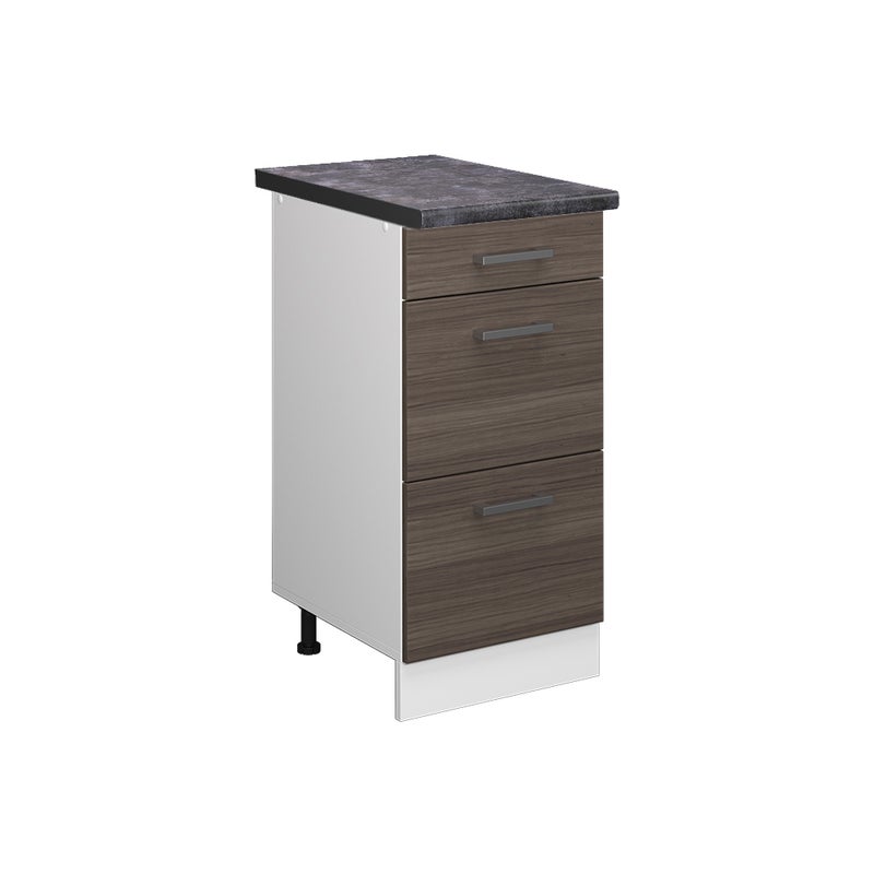Vicco Szafka dolna do kuchni R-Line, Szlachetna szarość, 40 cm z szufladami, BP Antracyt