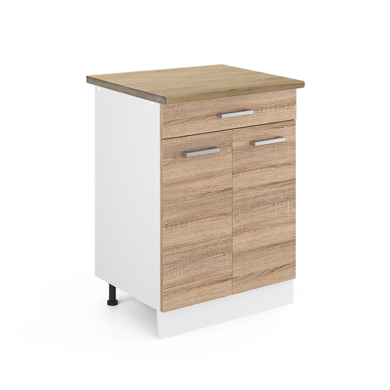 Vicco Szafka dolna do kuchni R-Line, Sonoma, 60 cm z szufladą, BP Dąb