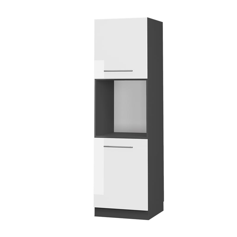 Vicco Szafka kuchenna Fame-Line, Biały wysoki połysk, 60 cm otwarty