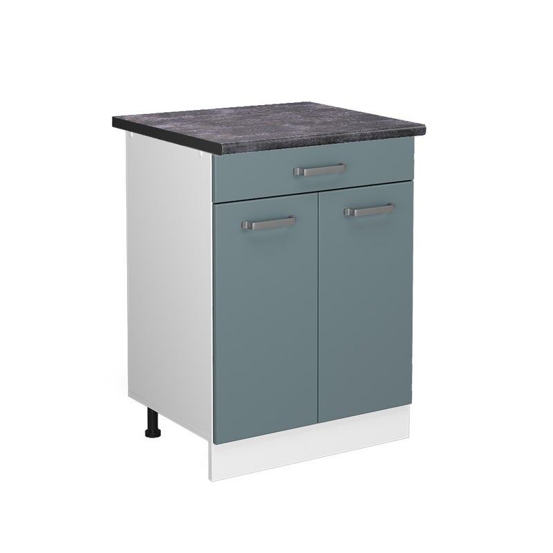 Vicco Szafka dolna do kuchni R-Line, Niebiesko-szary, 60 cm z szufladą, BP Antracyt