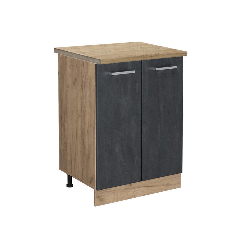 Vicco Szafki kuchenne R-Line, Czarny beton, 60 cm BP Dąb