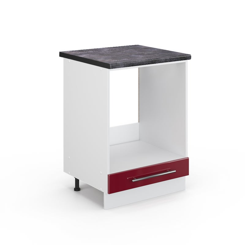 Vicco Szafka kuchenna Fame-Line, Bordowa Czerwień wysoki połysk, 60 cm , BP Antracyt