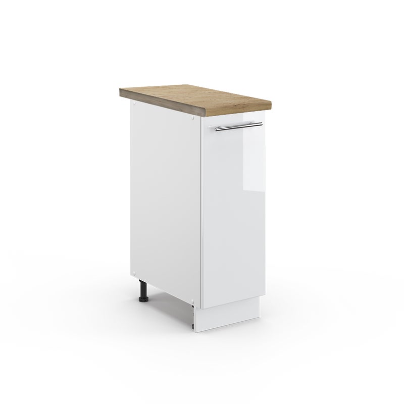 Vicco Szafka apteczna Fame-Line, Biały wysoki połysk, 30 cm , BP Dąb