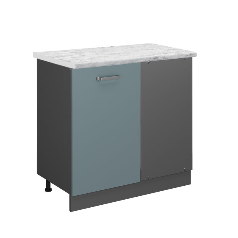 Vicco Szafka narożna R-Line, Niebiesko-szary, 86 cm BR Marmur