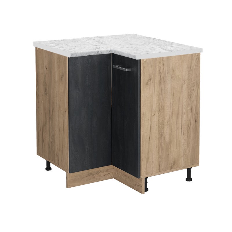 Vicco Szafka narożna R-Line, Czarny beton, 75.6 cm BP Marmur