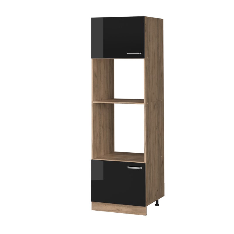 Vicco Szafka do mikrofalówki R-Line, Czarny wysoki połysk, 60 cm