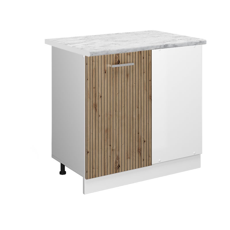 Vicco Szafka narożna R-Line, Dąb rzemieślniczy, 86 cm , BP Marmur