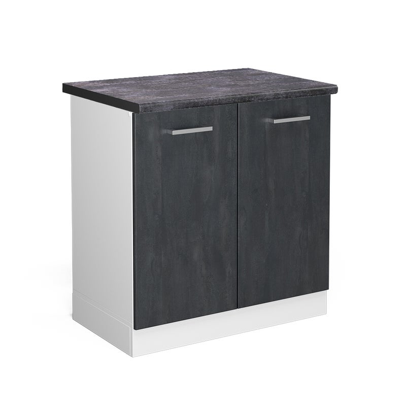 Vicco Szafka pod zlew R-Line, Czarny beton, 80 cm BP Antracyt