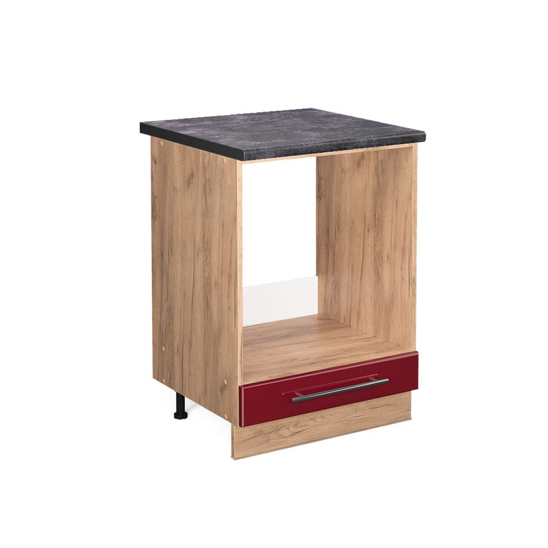 Vicco Szafka kuchenna Fame-Line, Bordowa Czerwień wysoki połysk, 60 cm , BP Antracyt