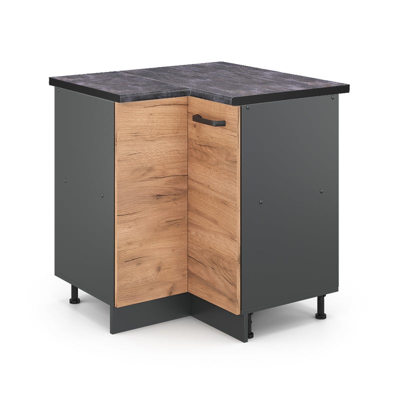 Vicco Szafka narożna R-Line, Złoty dąb energetyczny, 75.6 cm , BP Antracyt