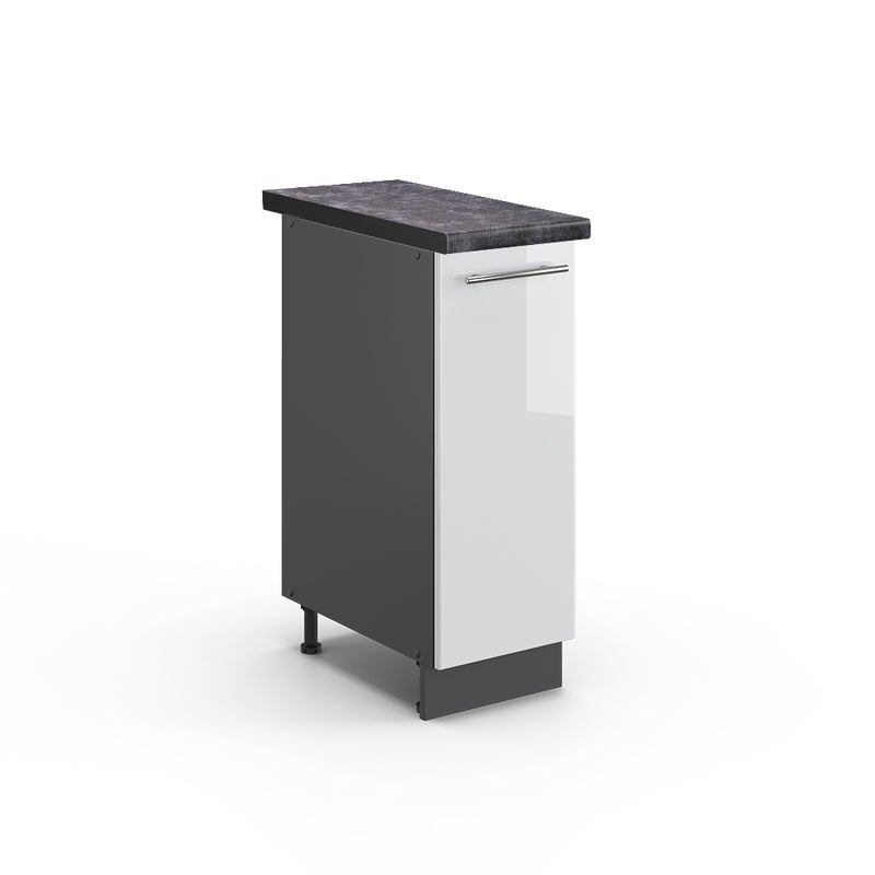 Vicco Szafka apteczna Fame-Line, Biały wysoki połysk, 30 cm , BP Antracyt