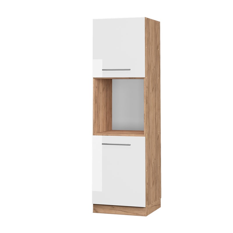 Vicco Szafka kuchenna Fame-Line, Biały wysoki połysk, 60 cm otwarty