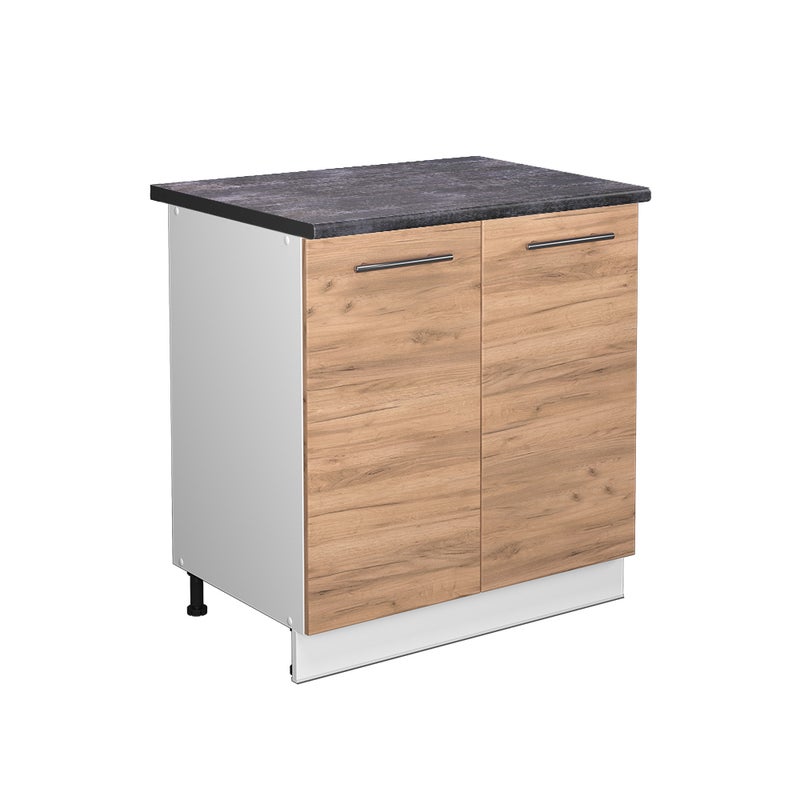 Vicco Szafka pod zlew Fame-Line, Złoty dąb energetyczny, 80 cm z półką, BP Antracyt