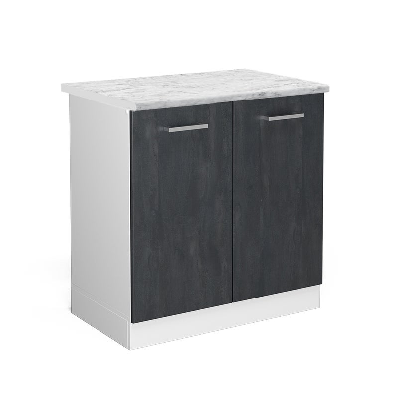 Vicco Szafka pod zlew R-Line, Czarny beton, 80 cm BP Marmur