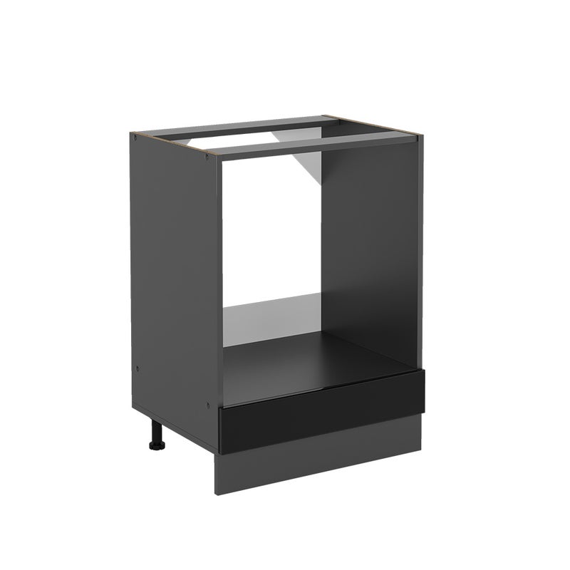 Vicco Szafka kuchenna R-Line, Czarny wysoki połysk, 60 cm bez blatu roboczego