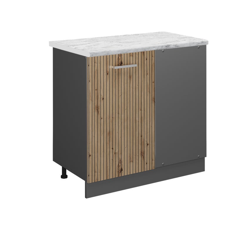 Vicco Szafka narożna R-Line, Dąb rzemieślniczy, 86 cm BP Marmur