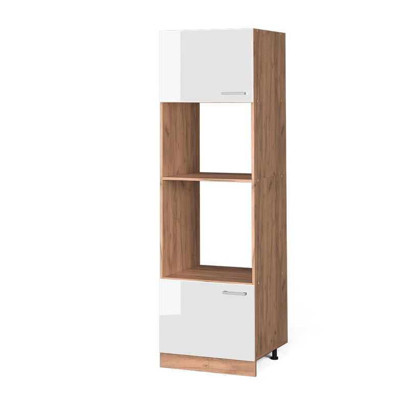 Vicco Szafka do mikrofalówki R-Line, Biały wysoki połysk, 60 cm