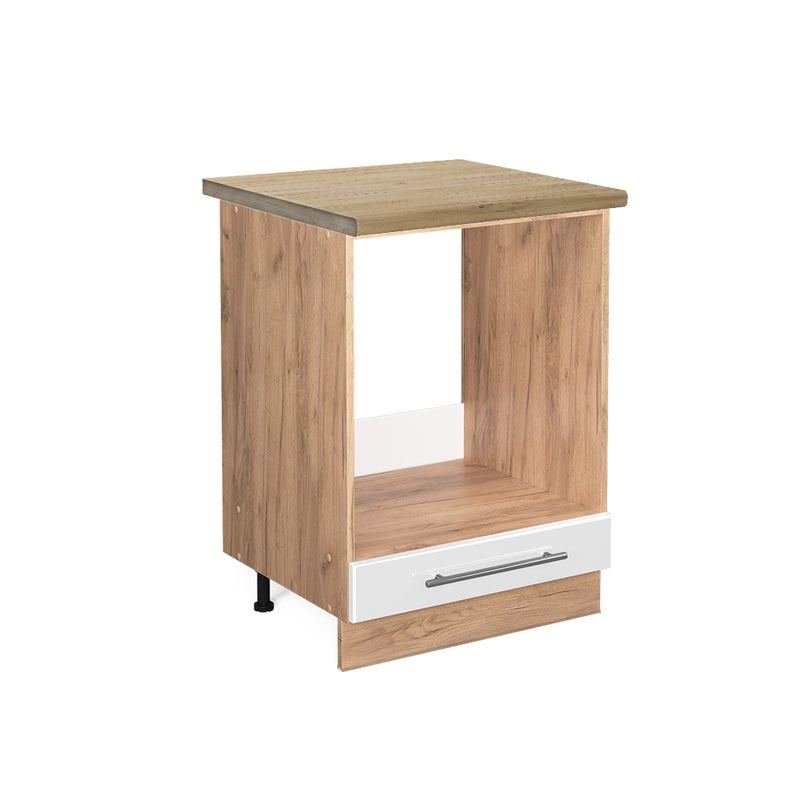 Vicco Szafka kuchenna Fame-Line, Biały wysoki połysk, 60 cm , BP Dąb