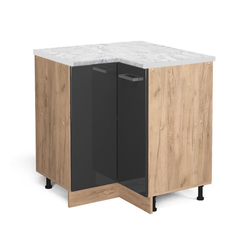 Vicco Szafka narożna R-Line, Antracyt wysoki połysk, 75.6 cm BR Marmur