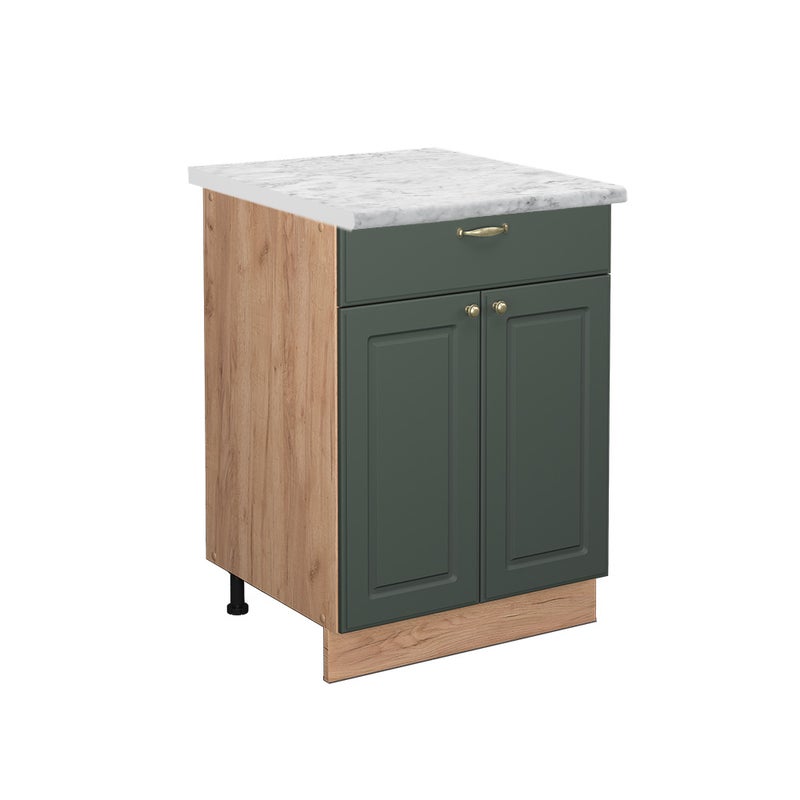 Vicco Szafka dolna do kuchni Fame-Line, Green Gold Country, 60 cm z szufladą, BP Marmur