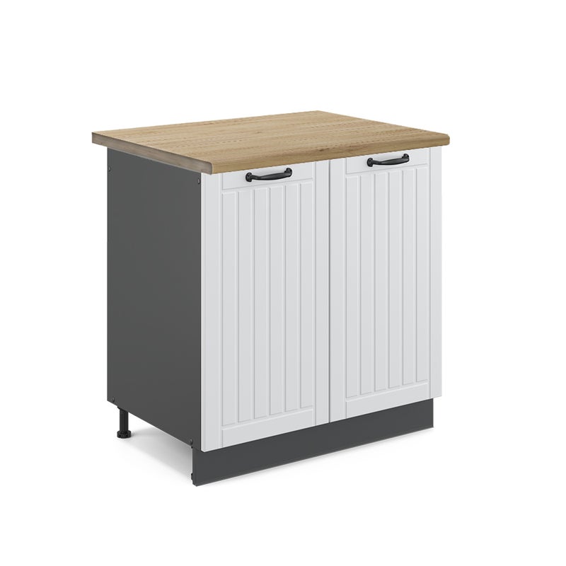 Vicco Szafka pod zlew Fame-Line, Biały domek wiejski, 80 cm , BP Dąb