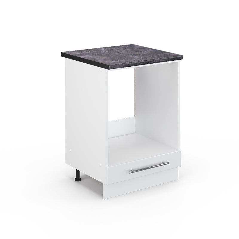 Vicco Szafka kuchenna Fame-Line, Biały wysoki połysk, 60 cm , BP Antracyt