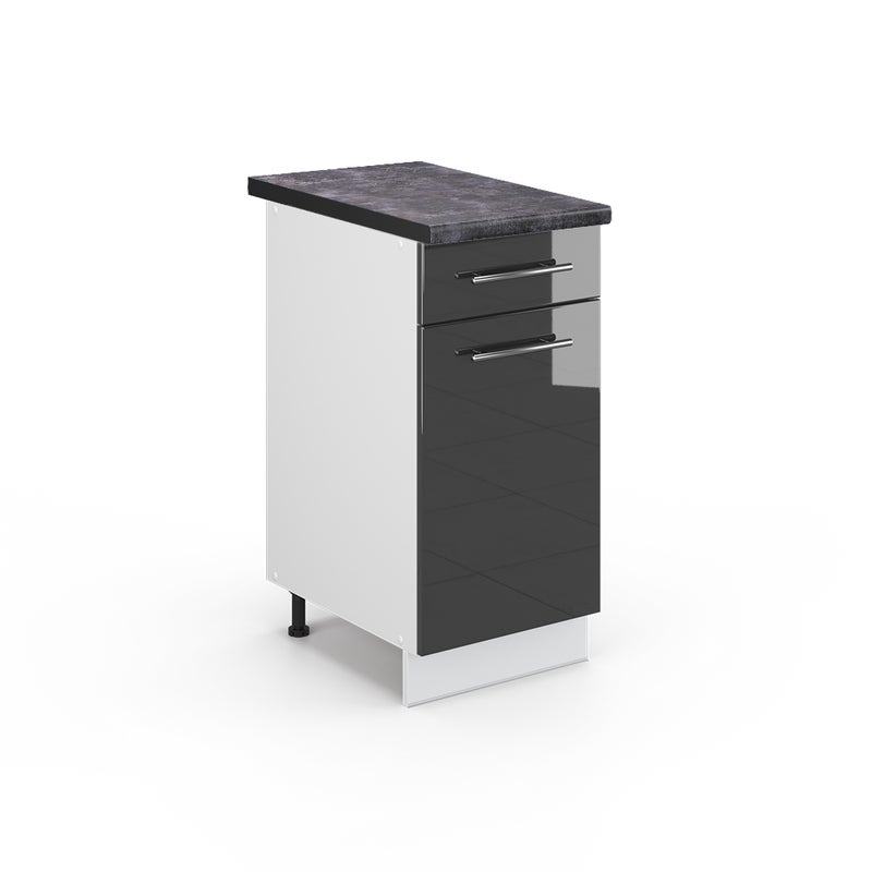 Vicco Szafka dolna do kuchni Fame-Line, Antracyt wysoki połysk, 40 cm , BP Antracyt