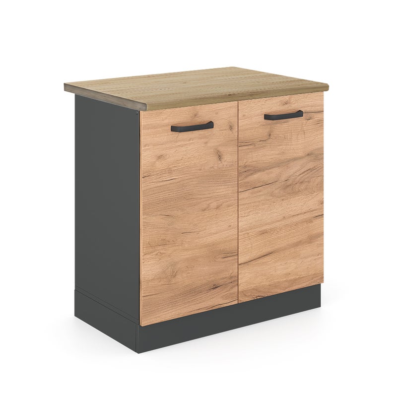 Vicco Szafka pod zlew R-Line, Złoty dąb energetyczny, 80 cm , BP Dąb