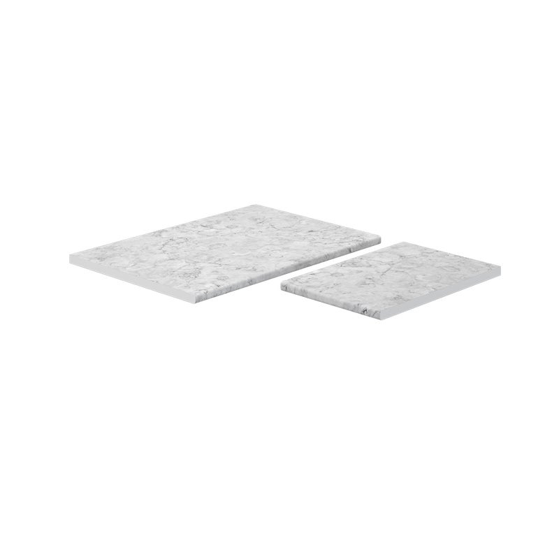 Vicco Blat kuchenny R-Line, Biały/marmur, 114 cm (odpowiedni dla jednostki narożnej 87x87)