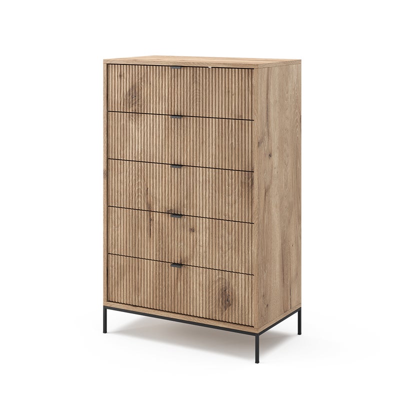 Vicco Komoda Eliza, Viking Oak, 76 x 120 cm z 5 szufladami