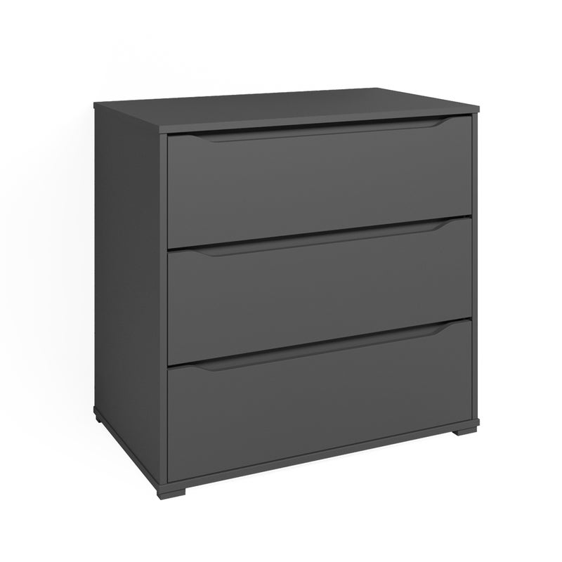 Vicco Kredens Ruben, Antracyt, 48 x 77.6 cm z 3 szufladami